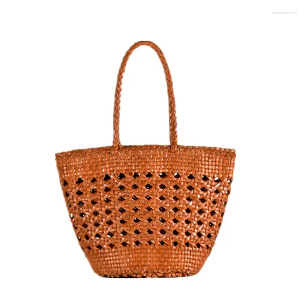 Женская сумка на плечо из натуральной кожи с внутренней отделкой для покупок, повседневная тканевая брендовая сумка-тоут, винтажная сумка из воловьей кожи