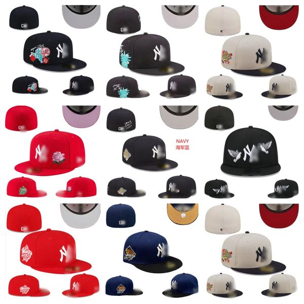 2024 Yetişkin Tasarımcı Takımlı Şapkalar Beyzbol Fit Düz Hat NY Logosu Ayarlanabilir Nakış Dış Hip Hip Hop Balıkçı Mesh Cap SF020