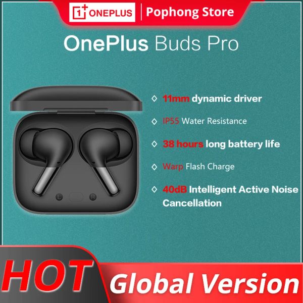 Ohrhörer OnePlus Buds Pro Wireless Ohrhörer BT 5.2 40db adaptive Geräuschunterdrückung LHDC Audio bis zu 38 Stunden Batterie IP55