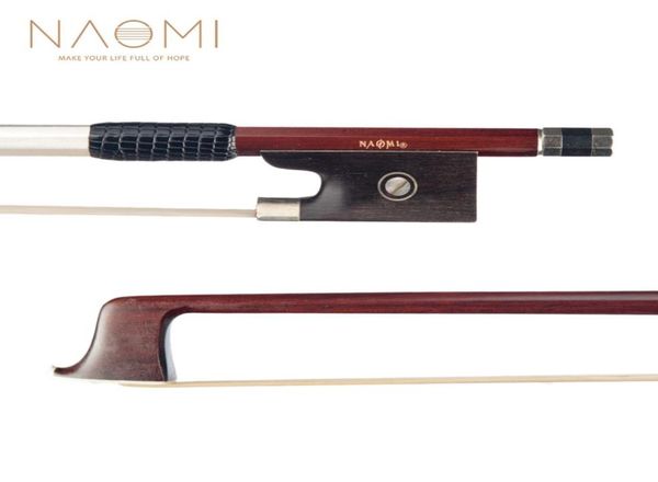 NAOMI 44 Arco de violino IPE Bow WParis Eye Ebony Frog para 44 violino Novos acessórios de peças de violino 8594597