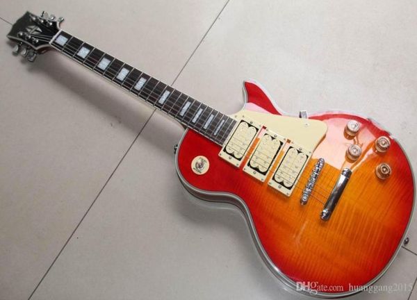 Nova chegada inteira Cibsonlpcustom Ace Frehley 039Budokan039 Guitarra elétrica Rosewood Fingerboard corpo sólido em CherrySunb2075138