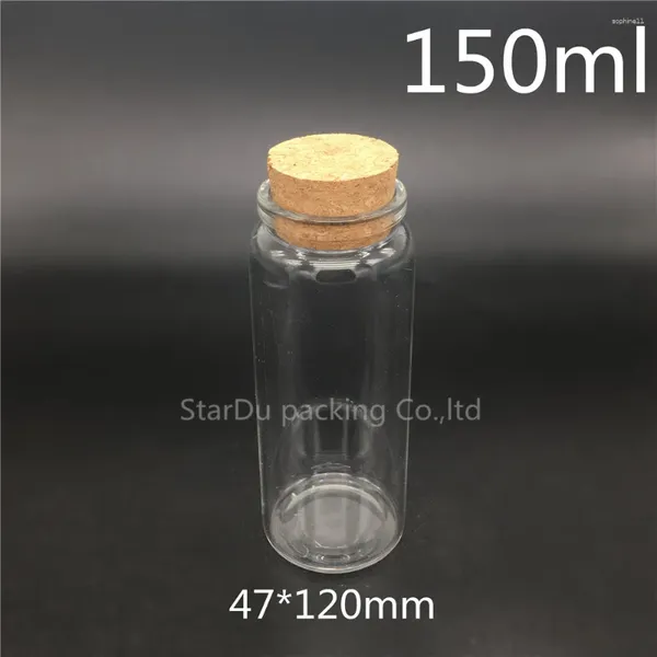 Бутылки для хранения Пробковая банка 500 шт. 150 мл Стеклянная бутылка герметичная 100 г Контейнер высокого качества для эксперимента