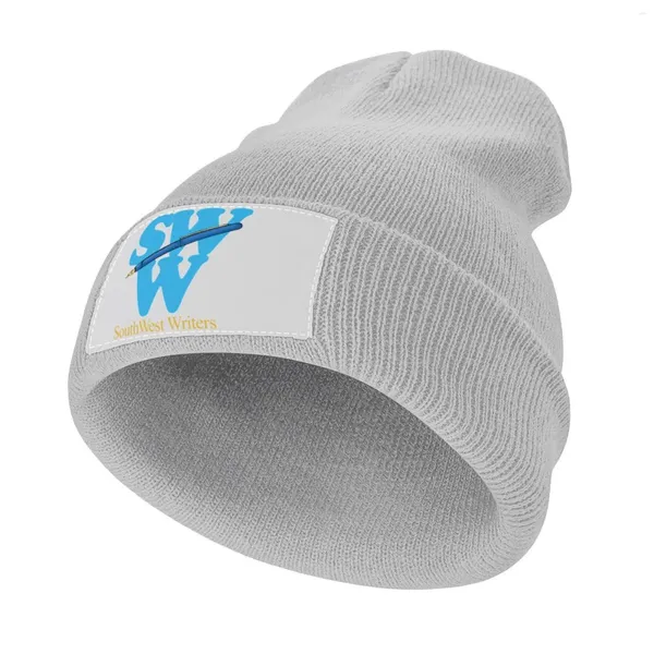 Berets Light Blue Logo Knit Cap Trucker Hat Hard Golf Wear Homens Mulheres