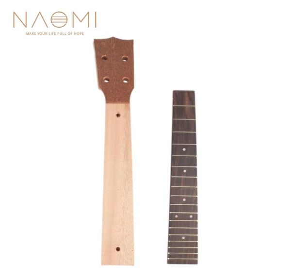 NAOMI 26 pollici Ukulele NeckFingerboard Mogano Ukulele Neck Tastiera in palissandro Hawaii Parti di chitarra per Ukulele Liutaio DIY1596160