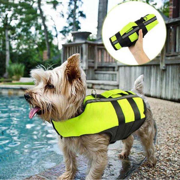 Abbigliamento per cani Articoli per animali Airbag Giubbotto salvagente Gonfiabile pieghevole Comodo costume da bagno di sicurezza per esterni