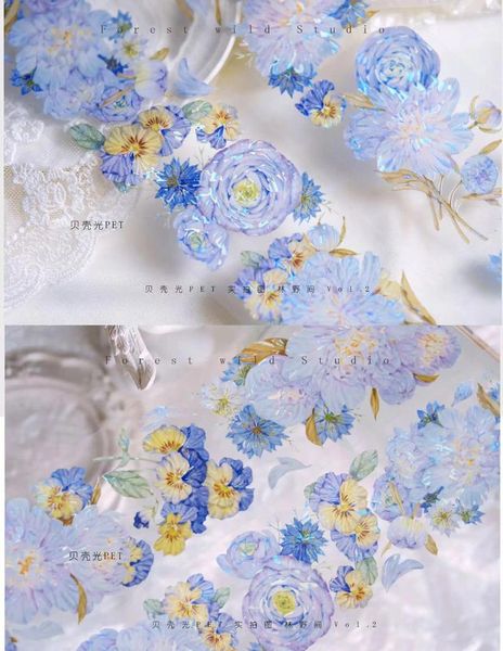 Envoltório de presente floresta selvagem estúdio vintage tapete de flores washi fita pet para cartão fazendo diy scrapbooking adesivo decorativo