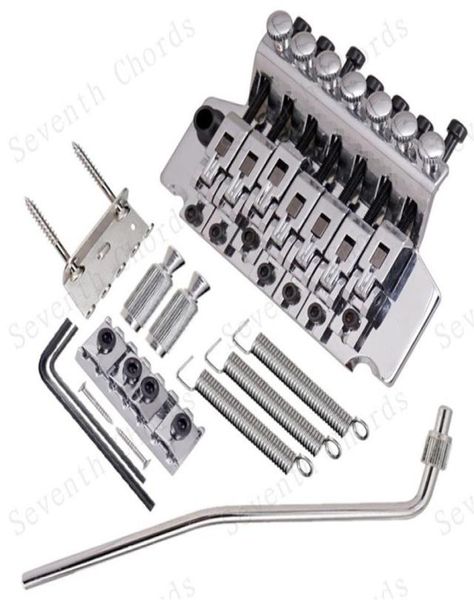 Bir Set Chrome 7 Strings Tremolo Köprüsü Elektrikli Gitar Aksesuarları İçin Çift Kilitleme Sistiyemi Parçalar Müzik Aletleri 3122403