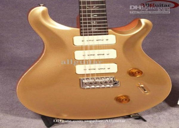 Custom 22 Goldtop-Gitarre, 22 Bünde, 3 P90-Tonabnehmer, einzelner Vibratoarm, Wammy Bar, Chrom-Hardware, E-Gitarre2270867