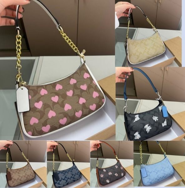 2024 Классическая дизайнерская сумка TERI на плечо, сумки на цепочке, модный брендовый кошелек, винтажная женская коричневая кожаная сумка