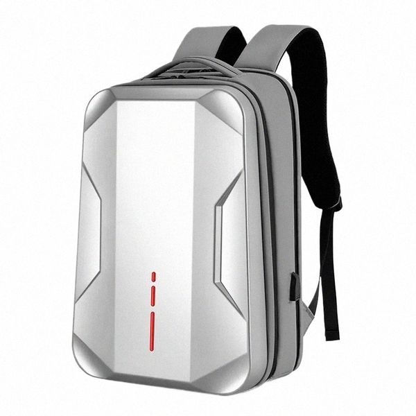 Männer Laptop Rucksack 17,3 ''Pendeln Busin Rucksack Kunststoff Wasserdichte E-sport Rucksack Studenten Arbeiten Harte Shell Computer Tasche d50o #