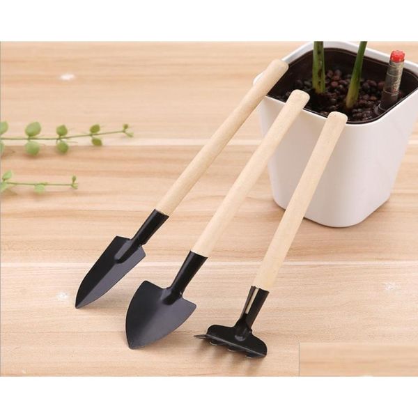 Pala a vanga 3 pezzi set mini attrezzi da giardinaggio balcone coltivato in vaso piantare fiori rastrello scavo abiti tre pezzi giardino7668583 Drop De Oteys