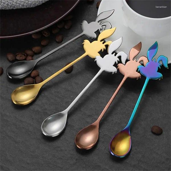 Cucchiai Cartoon Simpatico e liscio Utensile da cucina creativo Regalo Cucchiaio piccolo versatile multiuso in acciaio inossidabile 304 di alta qualità