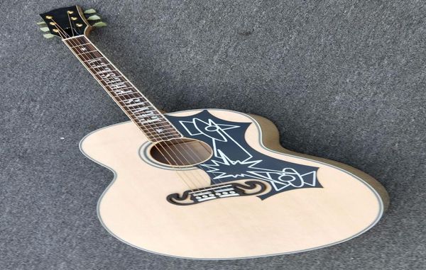 Ganz neue Custom SJ200 43 Akustische E-Gitarre aus massivem Ahorn höchster Qualität 1712107448354