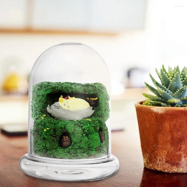 Vasen Glas Terrarium Container Landschaft: Miniatur -Pflanzer -Jar Cloche Dome Bowl Vase 12x16cm