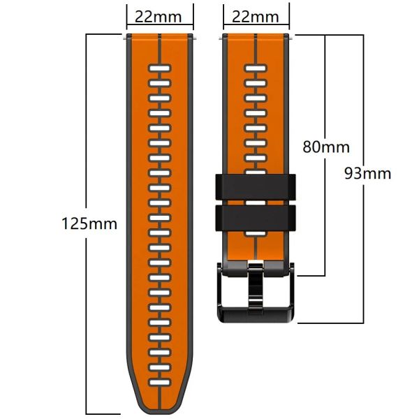 Silikon Uhren 22 mm für Ticwatch Pro 3 Ultra GPS/LTE GTX Ersatz -Uhrband für Ticwatch GTH 2 Armbandzubehör