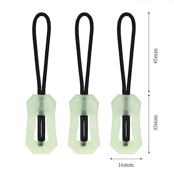 5-100pcs Luminous Zipper Pull Kit Markers Glow in the Dark Night for Coat Jacket Rucksacks Ten Zippers Bolsa de mochila ao ar livre