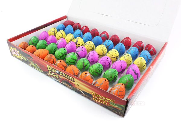 60pcs Magic Dinosaurier Eier schlüpfen im Wasseranbau Dinosaurier Ei Tierzucht Bildungsspielzeug für Kinder Kinder Geschenk