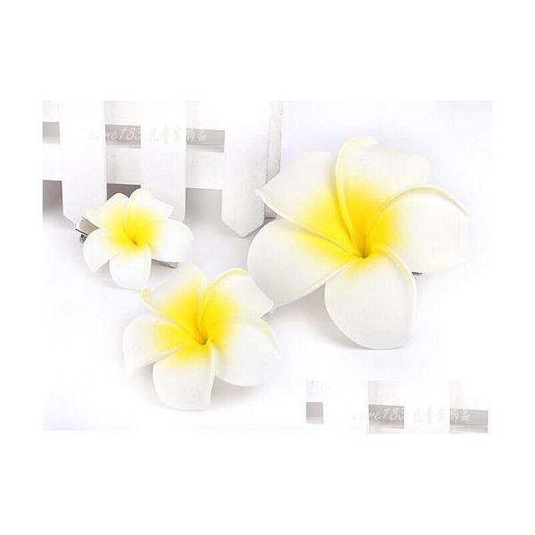 Flores decorativas grinaldas artificial ovo flor havaiana pe espuma frangipani para festa de casamento decoração buquês falsos gota entregar dhlgu