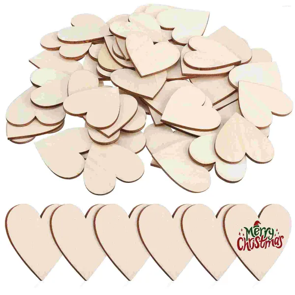 Bottiglie portaoggetti Ciondolo in legno Artigianato in legno a forma di cuori Piccole fette per centrotavola Ornamenti Decorazioni artigianali