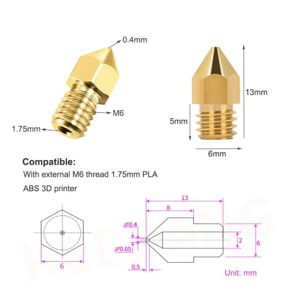 31pcs/lotto parti della stampante 3D 1,75 mm MK8 ExtrUder Extrusder Extrusder Testa con aghi per Ender 3 3S Pro V2 CR10 Anet A8 A8+