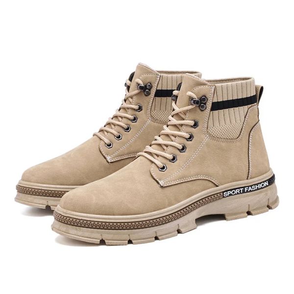 Stivali da uomo caldo inverno stivali vere scarpe in pelle addestrars militare 2022 calzino casual bocchetta martin stivalette da neve da uomo