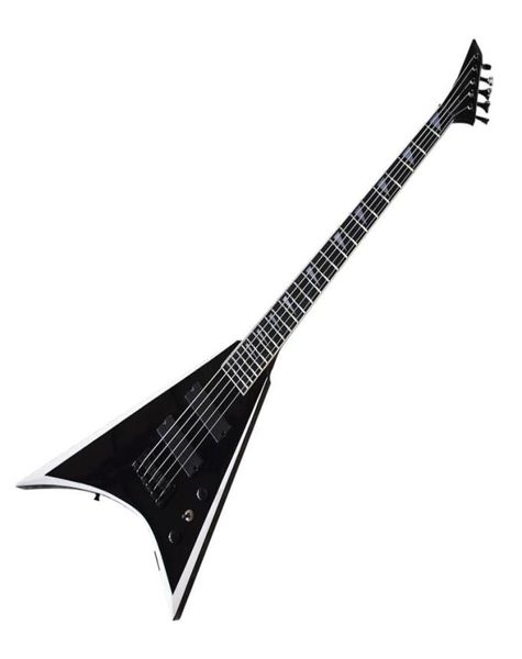 Werksauslass5 Saiten Black V -förmige Elektrikgitarre mit Rosenholz Fretboard3268051