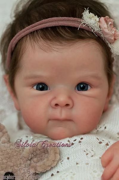 19 polegadas Reborn Baby Kit Bettie New Mold Mold Color Fresh Like Like Reborn Kit não pintado com COA