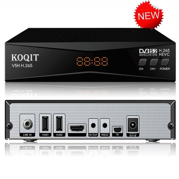 Koqit DVB S2 HEVC H265 DVB-S2 HD Спутниковый приемник Спутниковый телевизионный приемник T2-MI Стокий Зеркальный Экран DVB2IP Stick Meecast TV Box