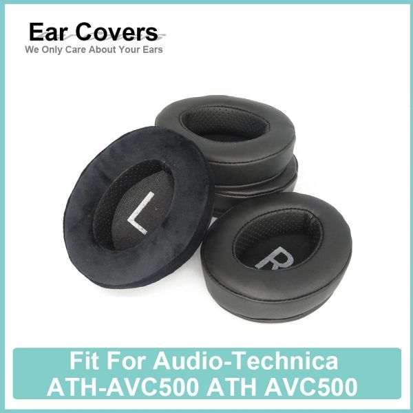 Accessori Earpad per AudioTechnica Athavc500 ATH AVC500 Earcinioni per cuffie per cuffie proteiche cuscinetti in pelle di pecora in velluto nero