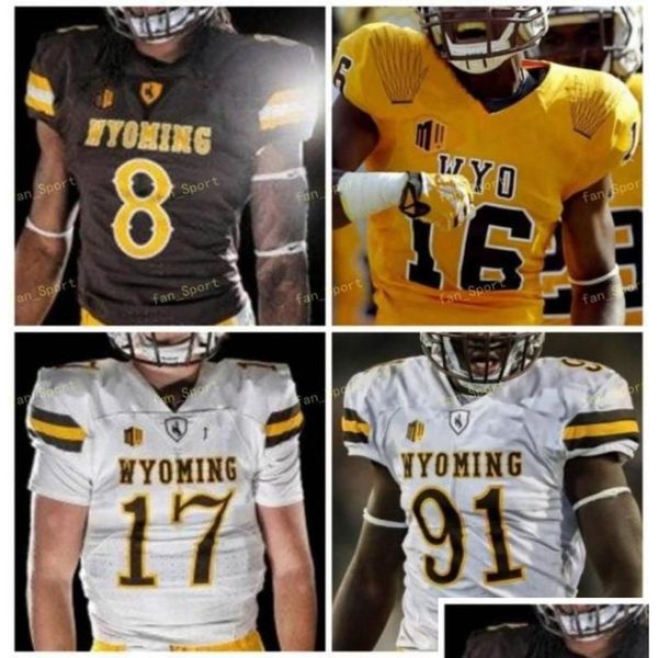 American College Football Wear Trikots Wyoming Cowboys 6 Xazavian Valladay 12 Sean Chambers 17 Raghib Ismail Jr 18 Tyler Vander Waal C Dhsd3