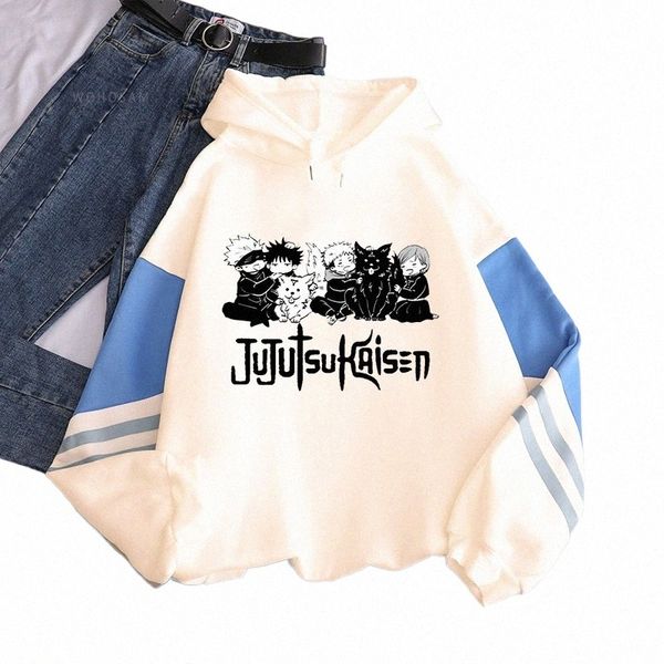 anime jujutsu kaisen kapşonlu kawaii gojo satoru grafik kapüşon sonbahar kış artı hoodies 2023 sıcak manga baskı sweatshirtler g7r5#