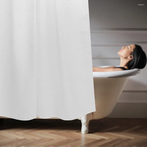 Tende da doccia Tenda per porta Bagno Domestico Poliestere Pratica vasca Accessorio bianco Tinta unita per