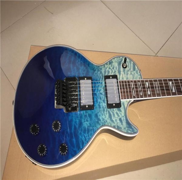 Chinesische Gitarre schöne Custom Shop Gitarre Les Custom E-Gitarren blau Burst9731040