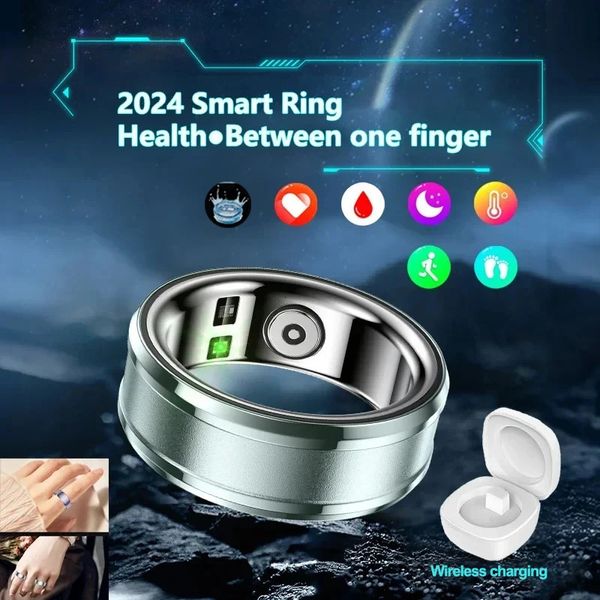 Smart Rings Intelligente Schlafüberwachung Wasserdichter multifunktionaler Gesundheits-Sportring Fitness-Gesundheits-Tracker für Männer Frauen 240327