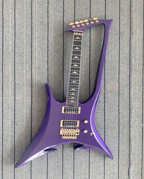 Nadir Özel Özet Enterprize Gitar Yeni Roman Özet Metalik Mor Boyun Vücut Elektro Gitar Altın Donanımı Tremolo 3419985