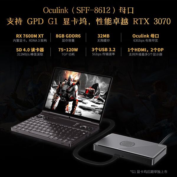 Проблема!GPD Win Max 2 10,1 -дюймового ручного игрового компьютера UMPC AMD 8840U Процессор Windows 11,32 ГБ/64 ГБ ОЗУ, 2 ТБ NVME SSD