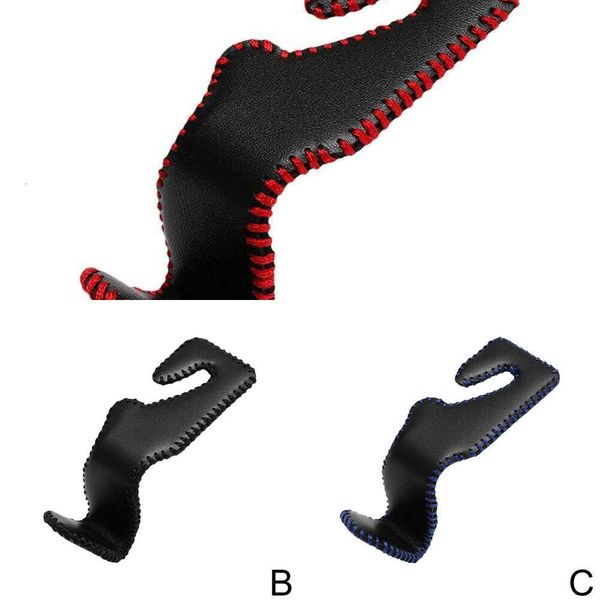 Aggiornamento 1Pc Seggiolino Auto Poggiatesta Ganci In Pelle Nascosto Indietro Gancio di Stoccaggio Dell'organizzatore Portapacchi Posteriore Per Borse Borse Accessori Interni