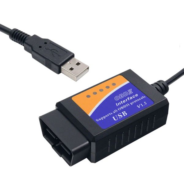 Super ELM327 USB 1.5 с PIC18F25K80 Chip Car Diagnostic Cable Elm 327 USB v1.5 OBD2 Scanner Поддержка большинства протоколов OBDII