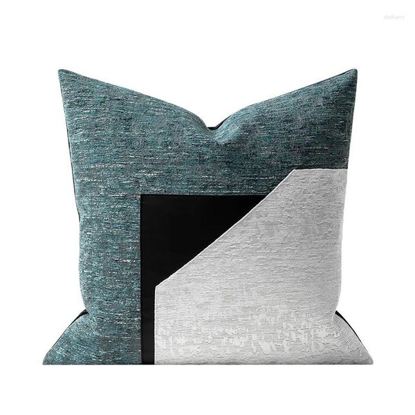 Capas decorativas de travesseiro para sala de estar sofá verde preto branco patwork cintura fronha decoração de casa 45x4 5cm/30x50cm