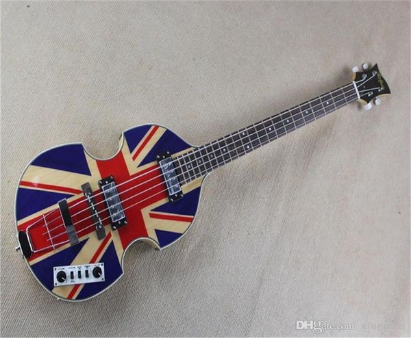 Hofner 5001 basso elettrico 4 corde coreano buoni pickup e Union Jack elettronico top9680946