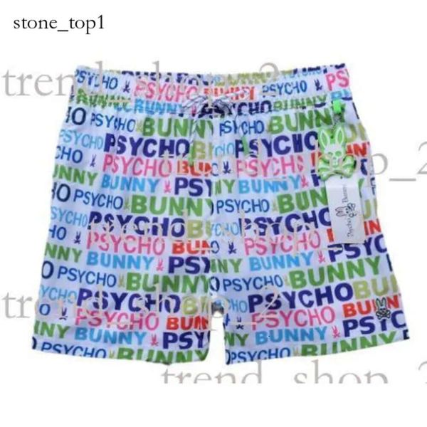 Psyco Bunny Shorts 2024 Neue Herrenmode Strandhose Totenkopf Kaninchen Psychologische Bunny Surfshorts Schnell trocknendes Psyco Bunny Shirt im europäischen und amerikanischen Stil 1:1 725