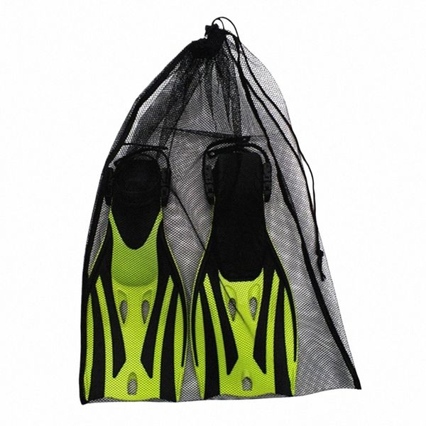 Multi Functial Scuba Diving Mesh Drawstring Bag para Natação Esportes Aquáticos Praia Mergulho Viagens Ginásio Engrenagem Preto 64 x 46 cm 63SF #