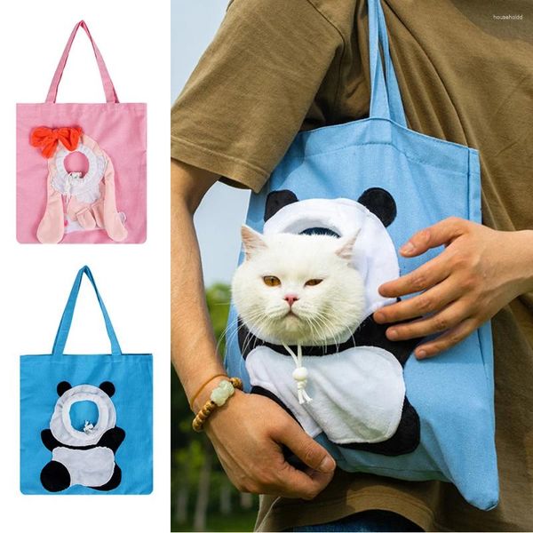 Переноски для кошек, сумка для выхода на улицу, милая забавная парусиновая сумка для маленькой собаки, портативный рюкзак через плечо на одно плечо, аксессуары для прогулок