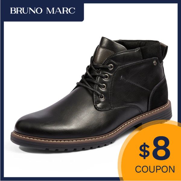 Сапоги Bruno Marc Men's Fring Angle Boots Business Shoes для мужчин формальное платье кожаная безопасная обувь сапоги сапоги корзин коричневые черные ботинки мужчины