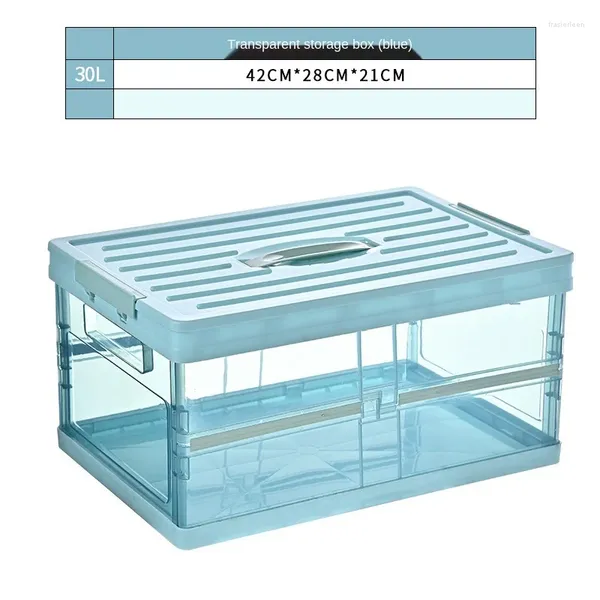 Auto-Organizer, tragbare transparente Aufbewahrungsbox für Kleinigkeiten aus Kunststoff mit Deckel