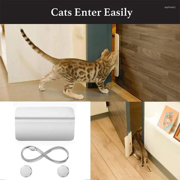 Trasportini per gatti Apriporta rimovibile per animali domestici Corda elastica regolabile automatica senza foratura per accessori Forniture Gatos