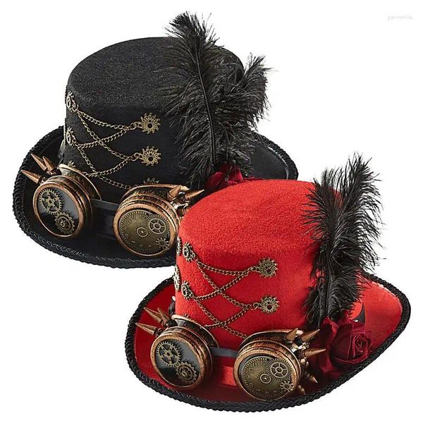 Party-Dekoration, Gothic-Steampunk-Zylinder, Kostüm, Unisex, Karneval, Anziehzubehör für Film-Requisiten, Anziehpartys, Festivals, ausgefallen