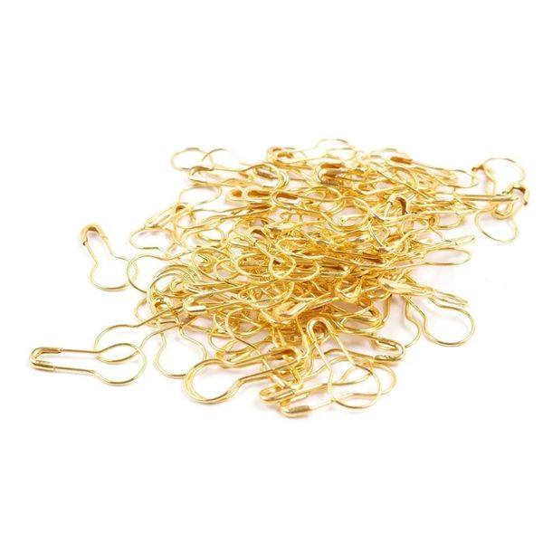 100 pz Tono Oro Spille di Sicurezza Senza Bobina Punto di Lavoro A Maglia Marcatore Forma di Pera Lampadina Zucca Calabash Forma Hangtag Spilli Spilli di Sicurezza Domestica