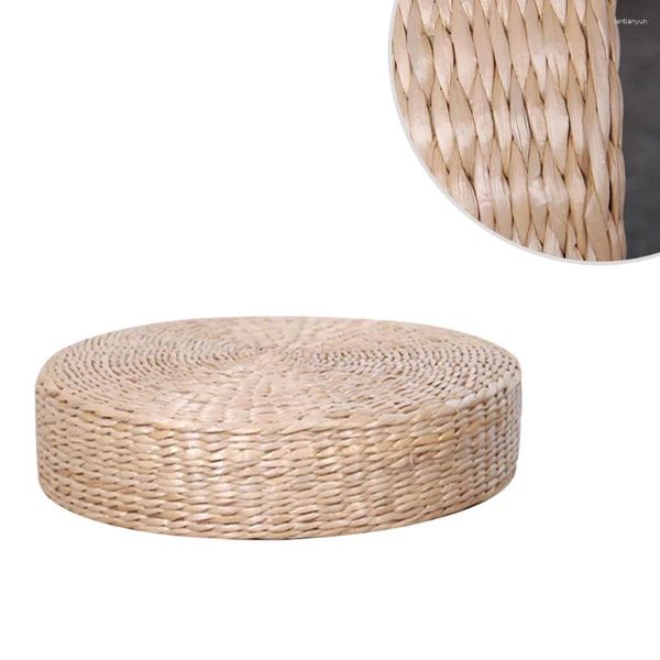 Kissen Kreis Überwurf Yoga Stuhl Sitzmatte Fenster Meditieren Handgewebtes Bay Bamboo Round Straw Weave