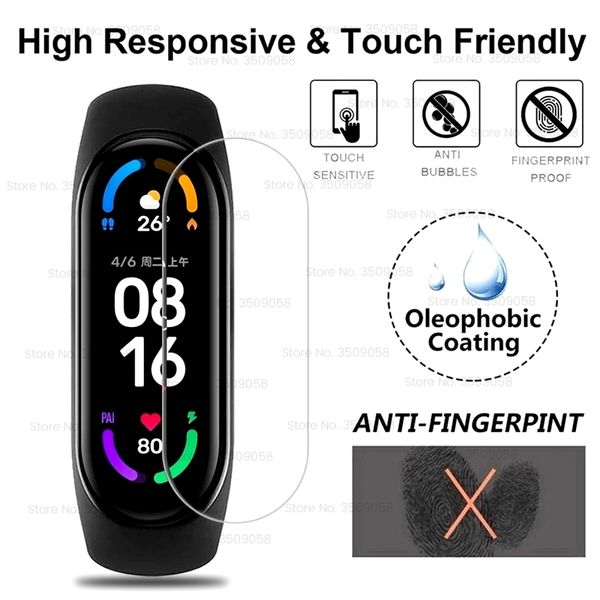 3-12pcs 9d gebogener weicher Hydrogelfilm für Xiaomi Mi Band 8 7 6 5 Schutzfilm Xiomi Miband 8 7 6 5 Smart Armband Nicht Glass